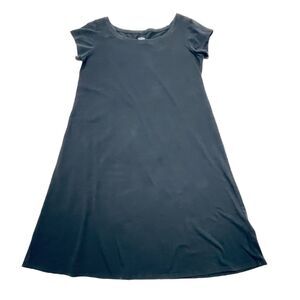 Eileen Fisher Tee Shirt Dress Small Black‎ Short Sleeve Stretch Organic Cotton